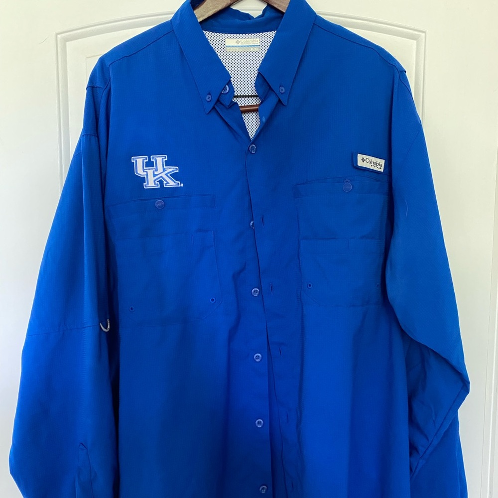 Columbia PFG Men’s long sleeve button up fishing shirt, UK